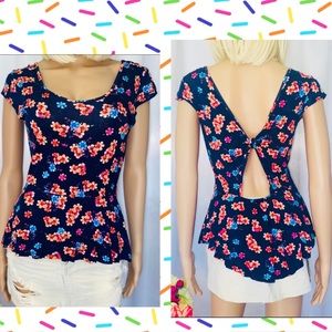 Floral peplum
